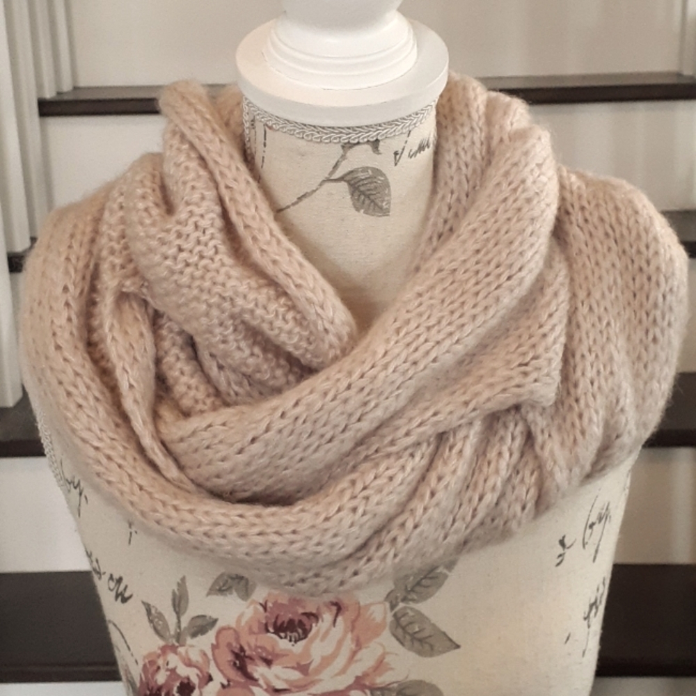 # RW&CO taupe knit Eternity Scarf